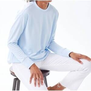 NEW PATRICK ASSARAF oversized sublime sky top in navy